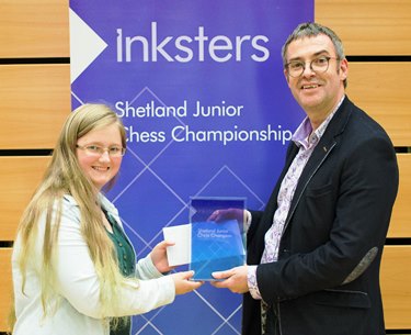 Inksters Shetland Junior Chess Champion 2015 - Lindsay Garrick
